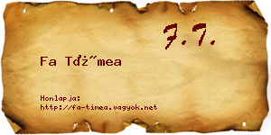 Fa Tímea névjegykártya