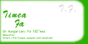 timea fa business card